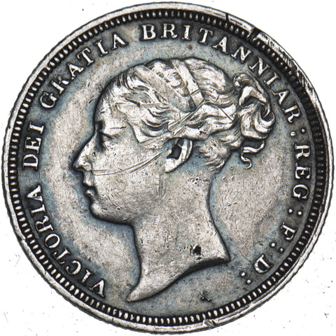 1880 Sixpence - Victoria British Silver Coin