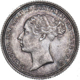 1885 Sixpence - Victoria British Silver Coin - Very Nice