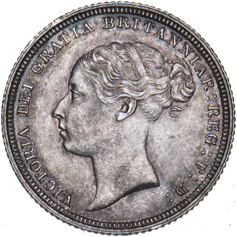 1885 Sixpence - Victoria British Silver Coin - Very Nice