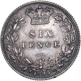 1885 Sixpence - Victoria British Silver Coin - Very Nice