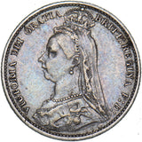 1887 Sixpence - Victoria British Silver Coin - Nice