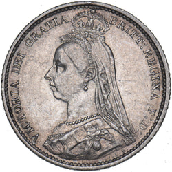 1888 Sixpence - Victoria British Silver Coin - Nice