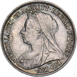 1896 Sixpence - Victoria British Silver Coin - Nice