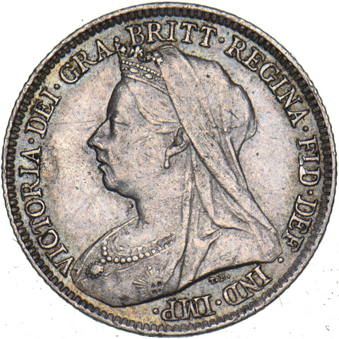 1896 Sixpence - Victoria British Silver Coin - Nice