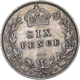1896 Sixpence - Victoria British Silver Coin - Nice