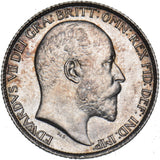 1903 Sixpence - Edward VII British Silver Coin - Superb