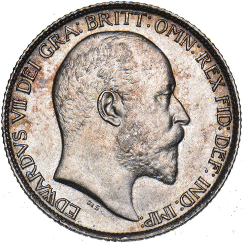 1903 Sixpence - Edward VII British Silver Coin - Superb
