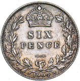 1904 Sixpence - Edward VII British Silver Coin - Nice