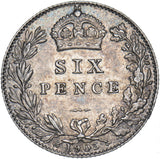 1905 Sixpence - Edward VII British Silver Coin - Very Nice