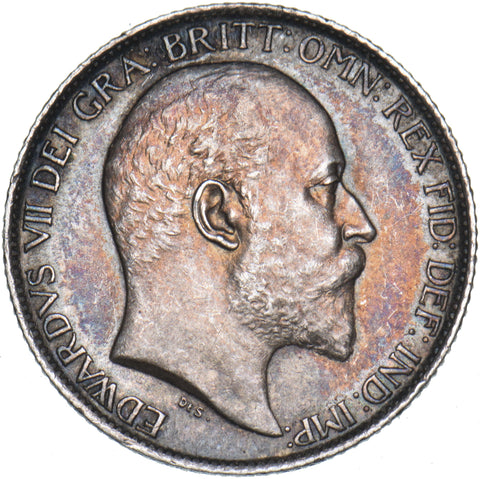 1905 Sixpence - Edward VII British Silver Coin - Very Nice