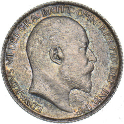 1908 Sixpence - Edward VII British Silver Coin - Superb