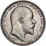 1908 Sixpence - Edward VII British Silver Coin - Nice