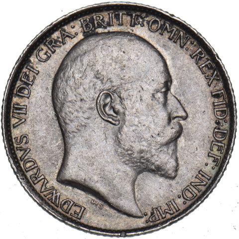 1910 Sixpence - Edward VII British Silver Coin - Very Nice