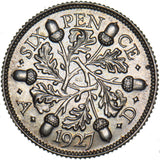 1927 Proof Sixpence - George V British Silver Coin - Superb