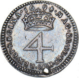 1694 Maundy Fourpence - William & Mary British Silver Coin