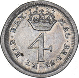 1727 Maundy Fourpence - George I British Silver Coin - Nice