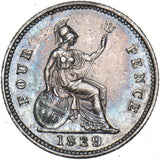 1839 Groat (Fourpence) - Victoria British Silver Coin - Very Nice