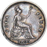 1855 Groat (Fourpence) - Victoria British Silver Coin - Nice