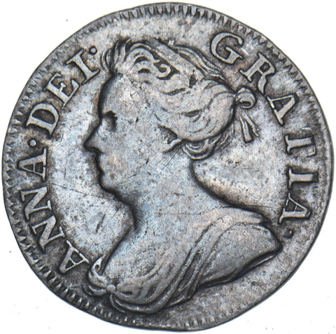 1713 Threepence - Anne British Silver Coin - Nice