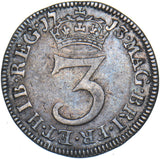 1713 Threepence - Anne British Silver Coin - Nice