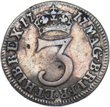 1717 Threepence - George I British Silver Coin