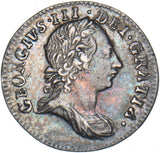 1762 Threepence - George III British Silver Coin - Nice