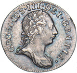 1762 Threepence - George III British Silver Coin - Nice