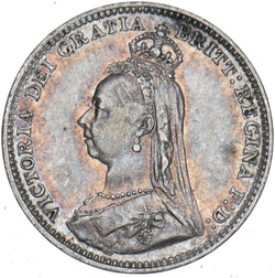 1889 Threepence - Victoria British Silver Coin - Nice