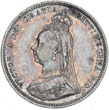 1889 Threepence - Victoria British Silver Coin - Nice