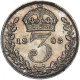 1903 Threepence - Edward VII British Silver Coin - Very Nice