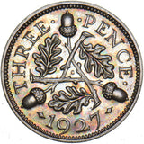 1927 Proof Threepence - George V British Silver Coin - Superb