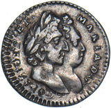 1694 Maundy Twopence - William & Mary British Silver Coin - Nice