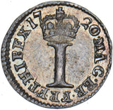 1720 Maundy Penny - George I British Silver Coin - Very Nice