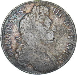 1697 Halfcrown (7 Over 6) - William III British Silver Coin