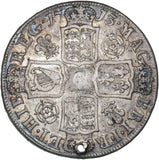 1713 Halfcrown (Holed) - Anne British Silver Coin