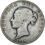 1849 Halfcrown - Victoria British Silver Coin