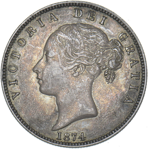 1874 Halfcrown - Victoria British Silver Coin - Very Nice