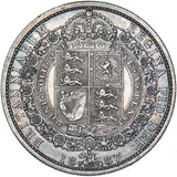 1887 Halfcrown - Victoria British Silver Coin - Very Nice