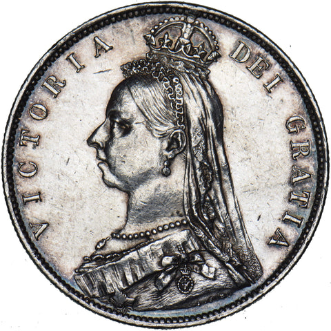 1889 Halfcrown - Victoria British Silver Coin - Very Nice