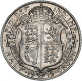 1915 Halfcrown - George V British Silver Coin - Very Nice