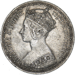 1880 Gothic Florin - Victoria British Silver Coin - Very Nice