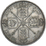 1887 Florin - Victoria British Silver Coin - Very Nice