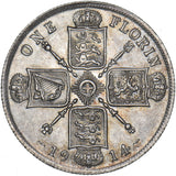 1914 Florin - George V British Silver Coin - Very Nice