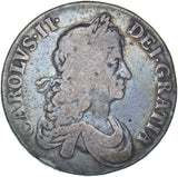 1664 Crown - Charles II British Silver Coin