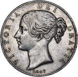1847 Crown - Victoria British Silver Coin - Nice