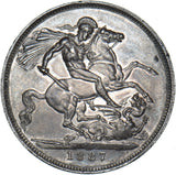 1887 Crown - Victoria British Silver Coin - Very Nice