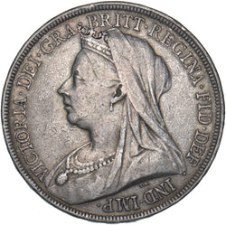 1893 LVI Crown - Victoria British Silver Coin - Nice