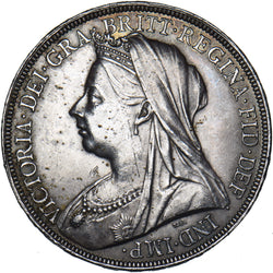 1894 LVII Crown - Victoria British Silver Coin - Very Nice