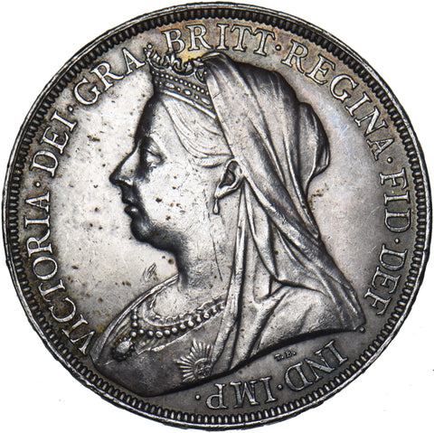 1894 LVII Crown - Victoria British Silver Coin - Very Nice