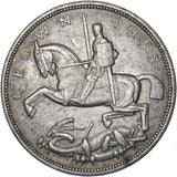 1935 Crown - George V British Silver Coin - Very Nice